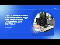 Day 21 How to Create a Student Result Page with Fixed Values Using HTML and Express