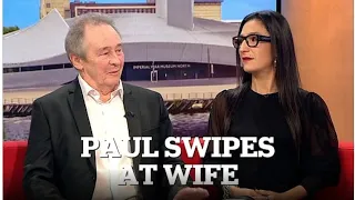Paul Whitehouse swipes it s my turn to speak at wife on BBC News