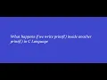 Nested printf - writing printf inside another printf