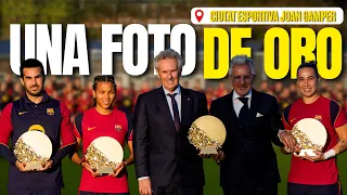 🔵🔴¡Un EQUIPO de ORO! El BARÇA FEMENÍ posa con todos sus GALARDONES👑