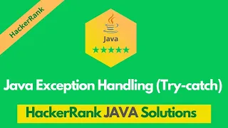 HackerRank Java Exception Handling Try catch problem solution in Java Java problems solutions