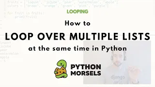 Looping over two lists at once in Python