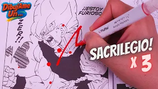 SACRILEGIO! Parte 3 He pintado el MANGA de Dragon Ball con MARCADORES DE BOMBA! ¿EXPLOTARON?