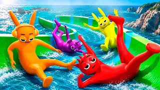 GTA 5 Incredibox Sprunki Team Water Slide Jumping