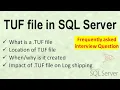 What is a TUF file in SQL server tuf file in Log shipping SQL Interview questions Ms SQL