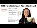 3131 Find the Integer Added to Array I