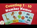 Learn numbers 1-10 with flashcards Number names 1-10 Toddler numbers learning