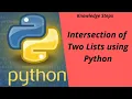 Intersection of two lists using Python