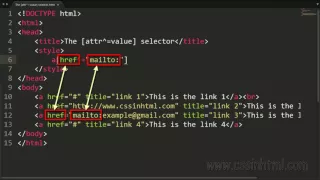 CSS attr value selector