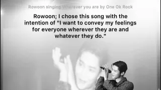 Download Rowoon singing “Wherever You Are” by One Ok Rock MP3