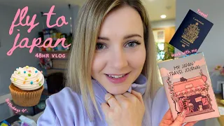 48HR VLOG 🇯🇵✈️✧°. fly to tokyo, bday celebrations, work with me