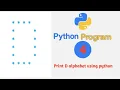 How to print D in using python program