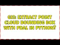 GIS Extract Point Cloud bounding box with PDAL in Python