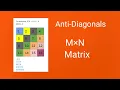 Anti diagonals in matrix