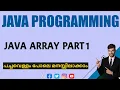Java Array part 1 Java Programming malayalam Tutorial