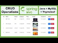 CRUD Operations using Spring Boot Spring C MySQL Thymeleaf Create Read Update and Delete