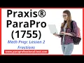 ParaPro Test-Prep MATH FRACTIONS