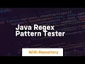 java regex pattern tester
