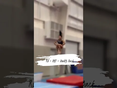 Round Off Back Handspring Double Back on Floor π€ΈββοΈ #Shorts