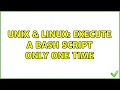 Unix Linux Execute a bash script only one time 2 Solutions
