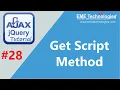 Ajax get script method with jQuery
