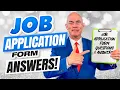 JOB APPLICATION FORM Questions Answers How To SUCCESSFULLY Complete A Job Application Form
