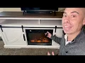 98 Farmhouse TV Stand with Fireplace Review Fits 100 TVs