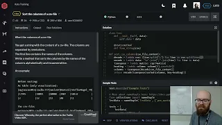 CodeWars Sort the Columns of a csv file Refactoring