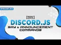 Discord js v11 Bot Tutorial - Say Announcement Commands Episode 14 MenuDocs