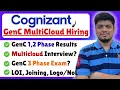 Cognizant GenC Phase Exam Result Interview LOI Joining 3 Phase Exam Cognizant MultiCloud
