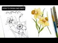 Watercolour Daffodil How To Draw And Paint MARCH S Birth Month Flower
