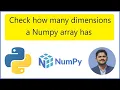 Check how many dimensions a Numpy array has in Python