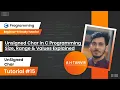 Unsigned Char in C Programming Size Range Values Explained