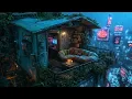 Lofi Zen - Ambient Lo-fi Overlooking Neon Skyscrapers Gentle Sounds to Ease Your Mind 4K