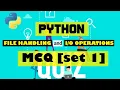 Python File Handling and Operations MCQ Python Tutorial
