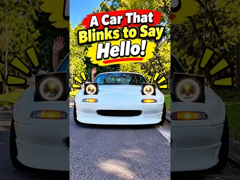 This Car Blinks to Say Hello | Amazing Mazda Car #carfacts #amazingfacts #facts #shorts