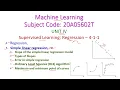 Simple linear regression-Machine Learning-4-1-1-Supervised Learning-Regression-Slopes-JNTUA-CSE
