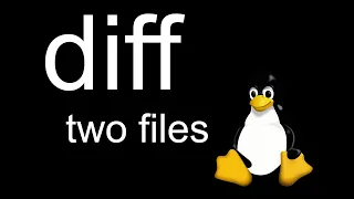 Compare diff Two Files Output the Difference Linux