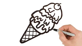 How to Draw Ice Cream | Easy Tutorial