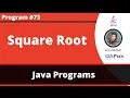 Java program to find the square root of the given number