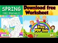 Spring Worksheet for kindergarten Free Printable Worksheets kinderport kids learn with fun