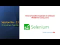 Session-13 How to handle dropdown in selenium WebDriver using Java Select class