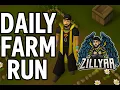 300K in 10 Minutes - The BEST Daily Farming Run in OSRS Tree Fruit Tree Route in realtime