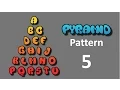 8 Pyramid Pattern Print with ALPHABETS DIGITS - Part 04 C language