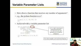 CITS2401 - 7 2 Python functions take 2
