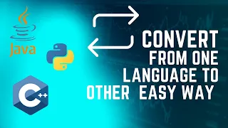 Convert any code from one language to another C to java Converter java to python converter