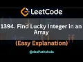 1394 Find Lucky Integer in an Array leetcode 1394 daily challenge java dsaPathshala