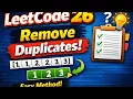 Leetcode 26 Remove Duplicates from Sorted Array Optimal Two-Pointer Solution