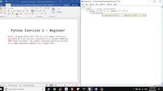 Python Exercise 1 - Beginner