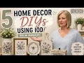 5 Easy DIY Home Decor Ideas with IOD Rub-On Transfers Thrift Flip Budget Decor